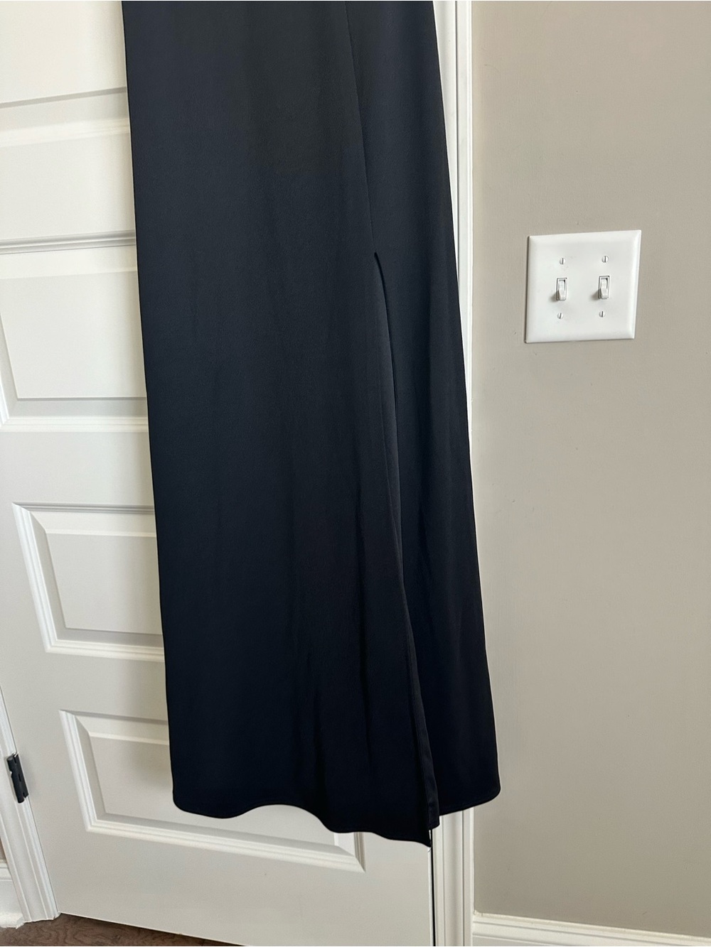 Birdie Grey Black Tie-Shoulder Maxi Dress S - Picture 3 of 16
